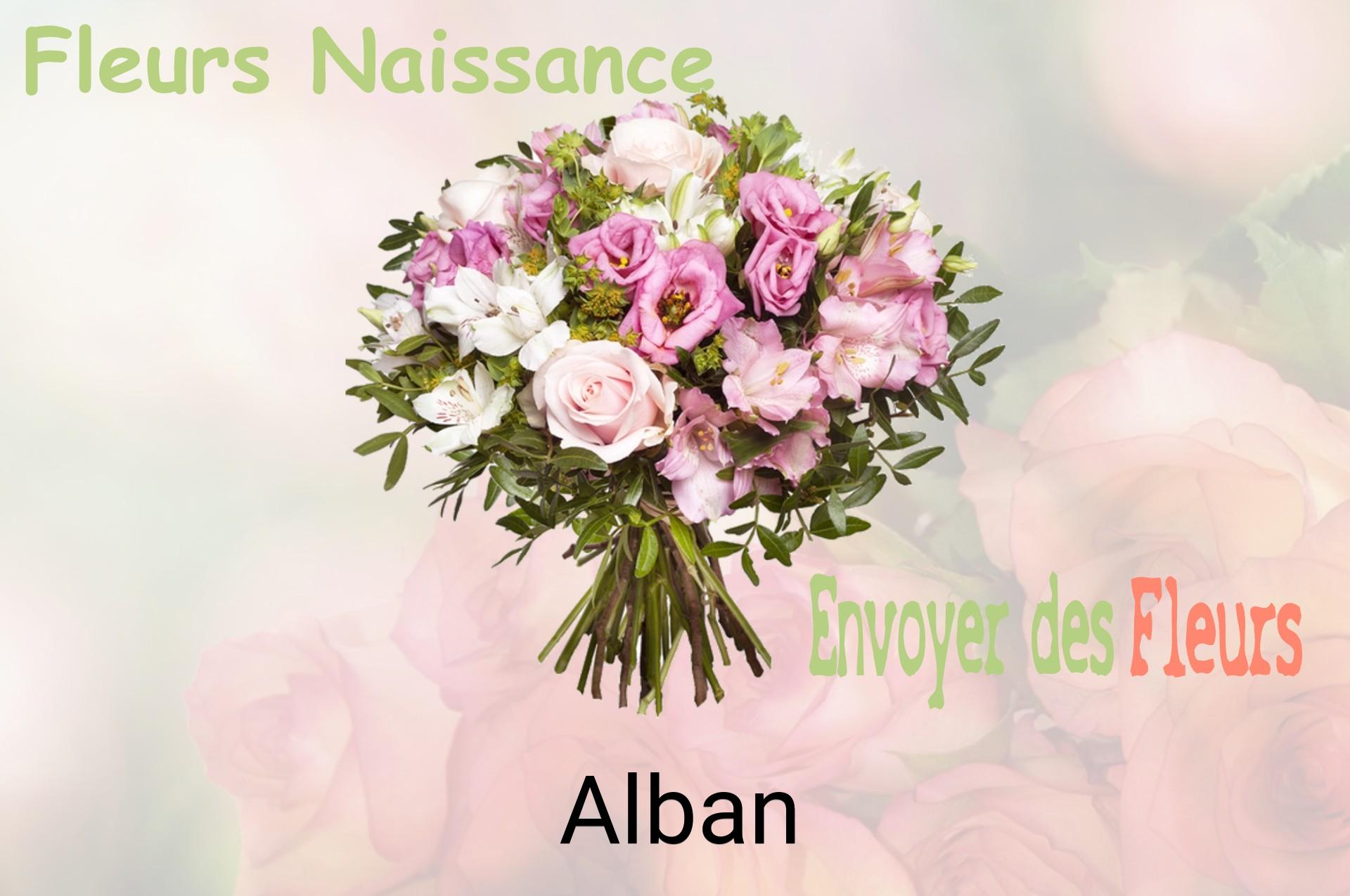 Bouquet de fleurs de naissance livré à Alban